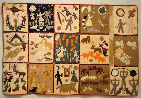 harriet powers story quilts - Google Search Harriet Powers, Story Quilt, African American Quilts, African Quilts, American Quilt, American Folk Art, Antique Quilts, African American Art, Applique Quilts