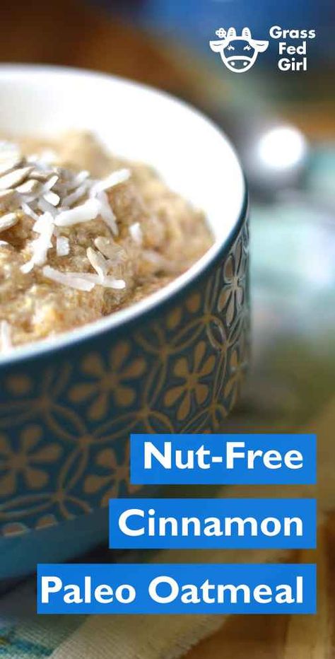 Easy Breakfast Recipe: Paleo Oatmeal Gluten Free Plantain Flour, Paleo Oatmeal, Primal Breakfast, Paleo Breakfast Recipes, Grain Free Breakfast, Paleo Breakfasts, Paleo Recipes Breakfast, Easy Breakfast Recipe, Gluten Free Oatmeal