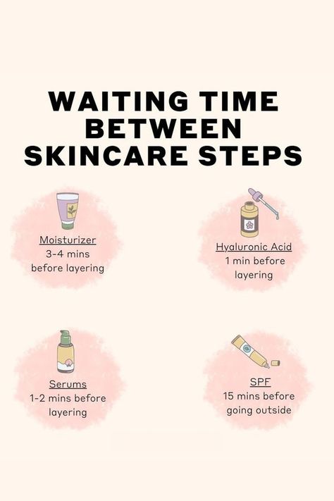 Wait time skincare tips How Long To Wait Between Skincare, How Long To Wait Between Skincare Products, How To Apply Serum On Face, Skincare Topics, Cleansing Skincare, Skincare Knowledge, Skincare Education, Skincare Steps, Skin Facts