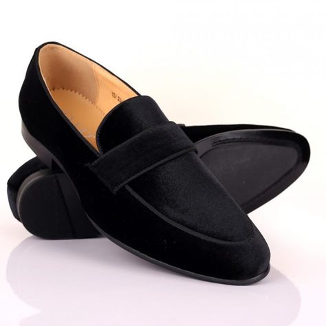 Match texture and style to any polished look with the Frederick Velvet Bow Loafers. Made from velvet material and built to perfection with elegant details We recommend using a soft-bristled brush to wipe away any dirt or spots, but do keep your velvet shoes away from water. Velvet Shoes Mens, Luxury Black Wingtip Loafers, Black Velvet Shoes Men, Velvet Loafers Mens, Mens Black Dress Shoes, Luxury Black Semi-formal Loafers, Luxury Black Tassel Slip-on Loafers, Velvet Loafers, Black Dress Shoes