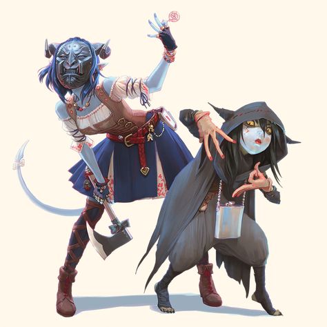 @jasonchanart - Jester and Nott Jester Character Design, Jester Character, Jason Chan, Character Design Concept Art, Critical Role Campaign 2, Critical Role Characters, Critical Role Fan Art, Dungeons And Dragons Characters, Arte Fantasy