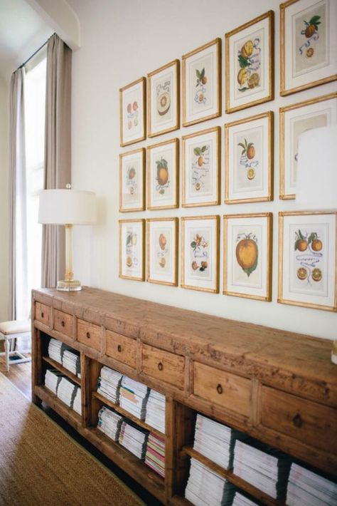 Rustic Storage Cabinets, Long Console, Narrow Console Table, Rustic Storage, Wabi Sabi, Credenza, Interior Inspiration, Sideboard, The Wall