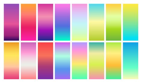 Spring And Summer Background Gradients Gradient Colour Palette, Gradient Palette, Summer Gradient, Soft Gradient, Pastel Gradient, Summer Backgrounds, Bullet Journal Lettering Ideas, Color Palette Design, Graphic Design Tutorials