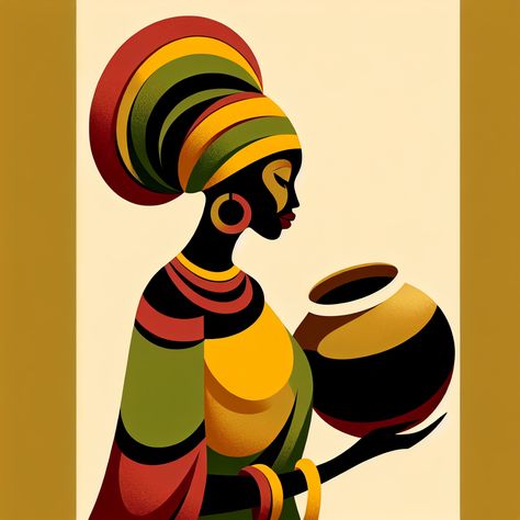 African Women Art Painting, African Poster Design, African Art Paintings Culture, African Culture Art, African Drawings, Art Psychology, Africa Art Design, African Women Art, Sailboat Art