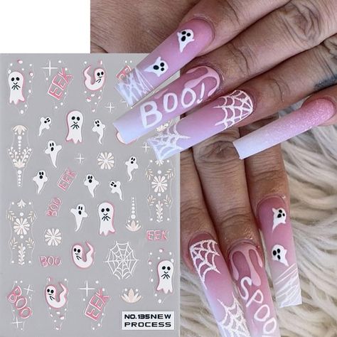 Amazon.com: 9 Sheets Halloween Nail Art Stickers Ghost 3D Nail Decals Spider Skull Scary Flame Scar Bloody Nail Designs Rose Bones Horror Eyes Nail Art Supplies Nail Decorations Accessories for Women : Beauty & Personal Care Skull Nail Designs, Skull Nail Art, Skull Nails, Eye Nail Art, Nail Effects, Pumpkin Nails, Holiday Nail Designs, Gothic Nails, Heart Nail Art