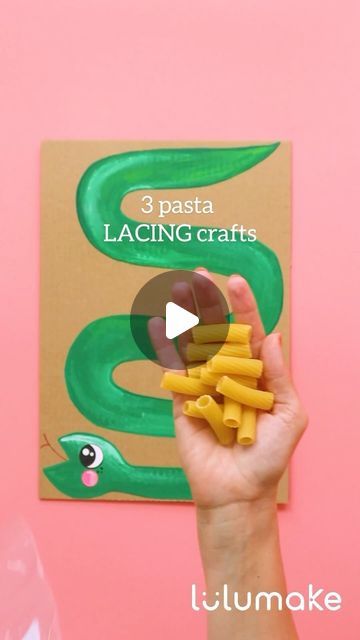 Lacing Activities For Kids, Pasta Crafts For Kids, Kid Hacks, March 8, Kids Crafts, Toddler Activities, Activities For Kids, Crafts For Kids, Preschool