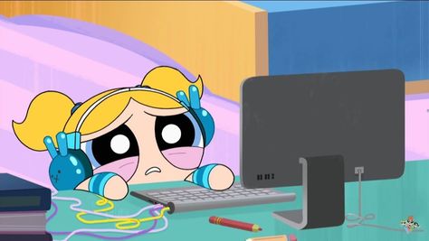 Online School, Powerpuff Girls, In The Morning, Anime Character, The Morning, Bubbles, Computer, Anime, Fictional Characters