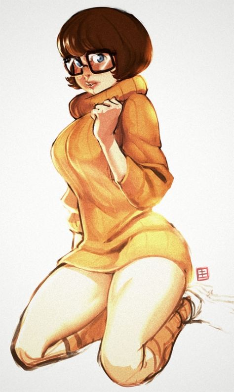 Velma pin-up Velma Scooby Doo, Arte Pin Up, Cartoon Kunst, Art Geek, Velma Dinkley, Pinup Art, Model Sheet, Photo D Art, Geek Art