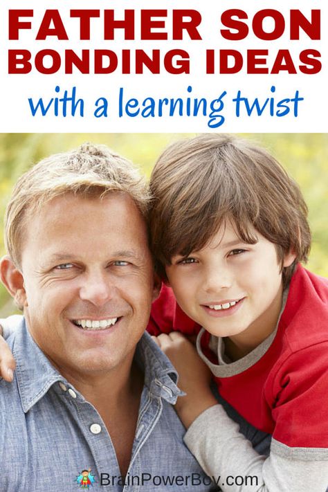 See our list of father son bonding activities for making special memories. You will find ideas for fathers and sons to do together that have a learning twist and are fun for both of them to do. Click to see the list and learn more. Father Son Activities, Raising Sons, Kid Dates, Activities For Boys, Parenting Tools, Bonding Activities, Parenting Help, Raising Boys, Family Night