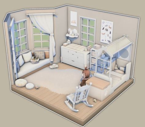 Sims 4 Nursery Ideas Base Game, Sims 4 House Inspiration Interior, Sims 4 Master Room Ideas, Sims 4 Toddler Room Ideas, Sims 4 Toddler Room No Cc, Sims 4 Kids Room No Cc, Sims 4 Kids Room Ideas, Sims 4 Nursery Ideas No Cc, Sims Toddler Room