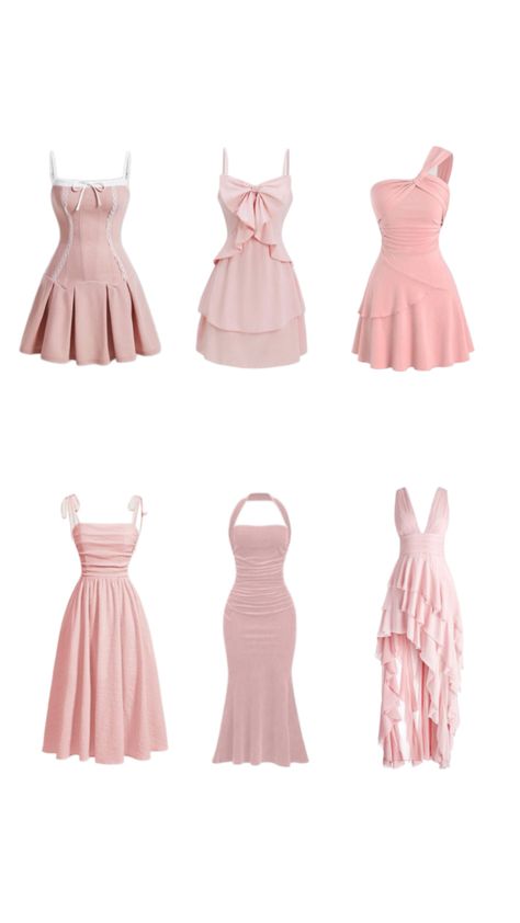 #pink #pinkdress #dress #pickadress #cute #coquette #coquettestyle 8th Grade Graduation Dress, Graduation Dresses For 8th Grade, 8th Grade Graduation Dresses, Grad Outfits, 8th Grade Graduation, Cut Clothes, Graduation Dresses, Grade 8, Grad Dresses