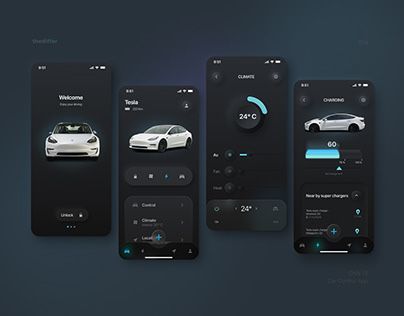 App Architecture, Driver App, Car App, Car Ui, Ui Ux App, Air Car, Connected Car, Wall Socket, App Interface