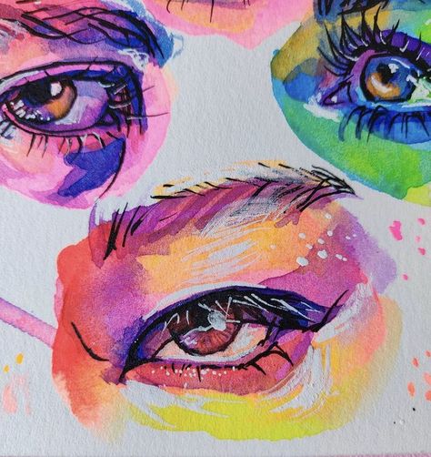 Sketchbook page idea; eyes.
#sketchbook #art #drawingideas #sketchbookideas #artinspo #drawingeyes #sketchingeyes #prettyart Art Using Highlighters, Watercolor Brush Pen Art, Arte Grunge, Eyes Drawing, Oil Pastel Art, Like Art, Grunge Art, Arte Sketchbook, Sketchbook Art