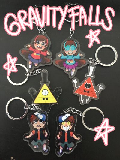 Awesome keychains! Sold at http://shadoodling.tumblr.com/post/143989650835/hey-guys-i-got-new-merch-on-my-etsy-store-if Gravity Falls Merchandise, Fall Acrylic, Fall Boards, Gravity Fall, Modern Disney, Origami Crafts Diy, Disney Shows, Acrylic Charms, Birthday Wishlist