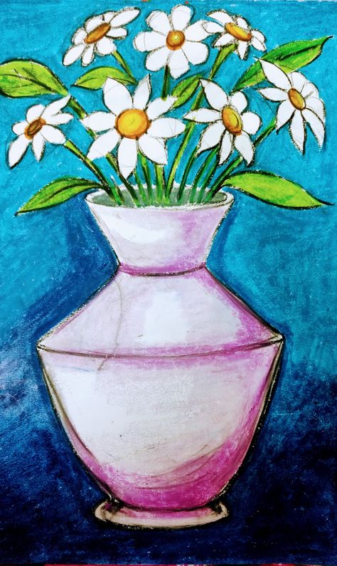 Simple Object Painting, Drawing For Class 4th, Flower Composition Drawing, Holi Drawing, Pot Drawing, Scenery Drawing For Kids, Memory Drawing, Beautiful Pencil Drawings, Composition Drawing