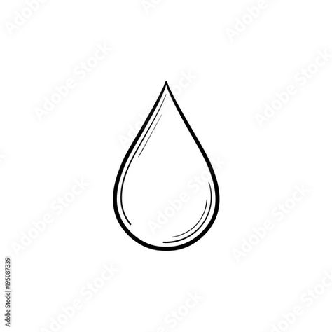 Water Drop Tattoo Small, Water Drop Sketch, Water Drop Illustration, Water Drop Tattoo, Drop Tattoo, Water Drop Drawing, Water Drop Vector, Goat Logo, Plant Sketches