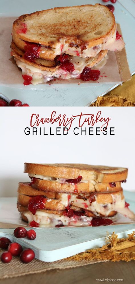 Turkey Grilled Cheese, Goddess Food, Turkey Grilled, Cranberry Turkey, Hot Sandwiches, Grilled Turkey, Grilled Cheese Recipes, Thanksgiving Leftovers, Turkey Sandwiches