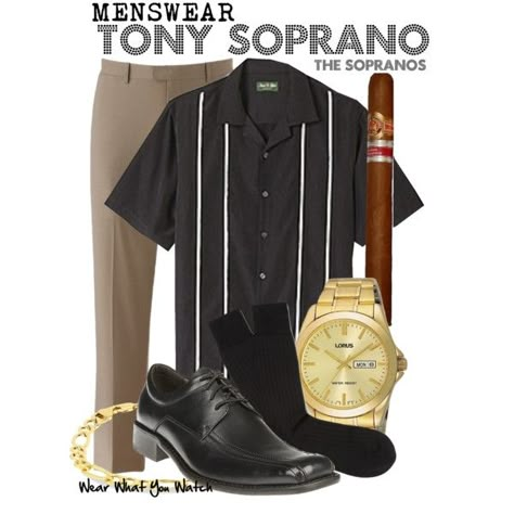 This set is inspired by the late great James Gandolfini best known for his role as Tony Soprano on The Sopranos.  RIP James Gandolfini (Sept 18, 1961 - June 19, 2013). Mafia Party, Skater Fits, James Gandolfini, Estilo Cholo, The Sopranos, Tony Soprano, Mens Casual Dress Outfits, Big Photo, Mens Outfit Inspiration