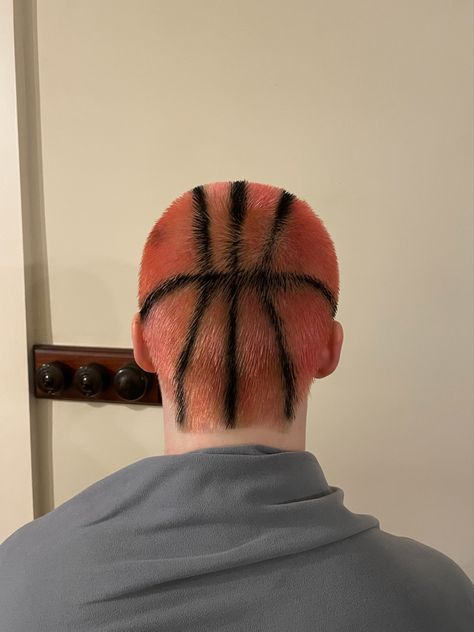 i dyed a basketball onto my buzzcut and i have never seen anyone do this before!! Dyed Buzzcut, A Basketball, Basketball, Dye