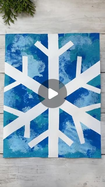 Kidscraftbarn on Instagram: "Tape resist snowflakes ❄️ Follow for more crafts! #snowflake #holidaycrafts #christmascrafts #wintercrafts #easycraftideas #wintertime" Tape Resist Snowflake, Canvas Christmas Crafts For Toddlers, Snow Flakes Arts And Crafts, Tape Resist Snowflake Painting, Snowflakes Crafts For Toddlers, Snowflake Painting For Kids, Tape Painting Kids, Snow Flake Crafts For Kids, Tape Art For Kids