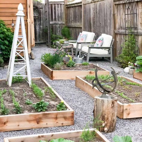 How To Make A Potager Garden: create a beautiful French kitchen garden with flowers, herbs, and vegetables in raised beds, and garden she shed. I'm so excited to share exactly how we made over our under-used side yard to create this beautiful potager garden.  It's been a labour of love and created the most wonderful...Read On → Garden She Shed, French Kitchen Garden, Garden With Flowers, Life Is A Party, Potager Garden, Veggie Patch, Pea Gravel, Garden Life, Garden Makeover