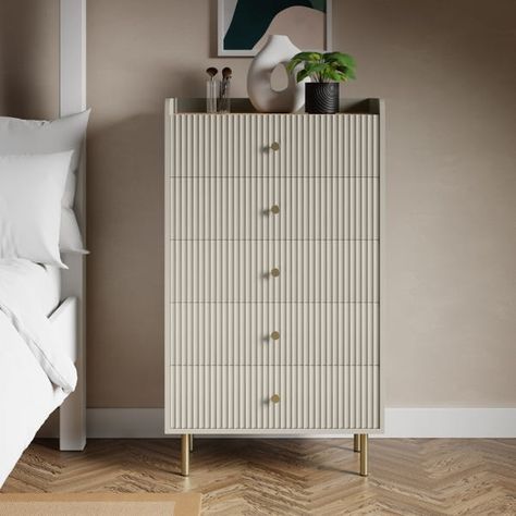 Chest Of Drawers In Bedroom, Tall Chest Of Drawers Bedroom, Dunelm Bedding, Contemporary Luxe, Tall Drawers, Tall Chest Of Drawers, Wide Chest Of Drawers, Chest Of Drawers Bedroom, Drawer Bedroom