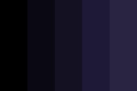 Dark Blue Colour Palette, Midnight Blue Color Palette, Dark Purple Color Palette, Dark Blue Colour, Dark Color Palette, Black Color Palette, Hex Color Palette, Cool Color Palette, Purple Color Palettes