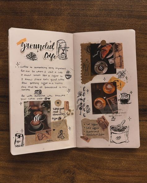 but first. Coffee✨ #coffee#art#groundedcafe#artist#journal#artjournaling Cozy Journal Aesthetic, Coffee Journal Ideas, Coffee Scrapbook, Acknowledgments For Project, July Journal, Coffee Journal, Stickers Journal, Artist Journal, Cozy Aesthetic