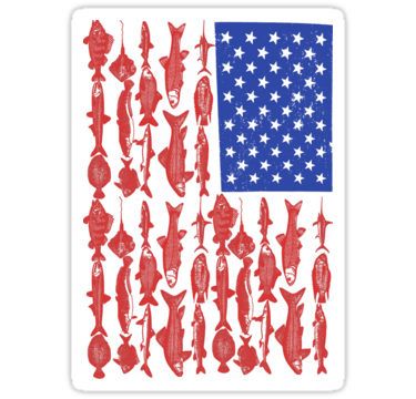 Fishing Design, Canoe Camping, I Love America, Design Sticker, Stickers For Sale, Fish Design, Sticker Vinyl, Bumper Sticker, Hardcover Notebook