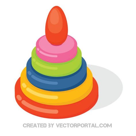 Pyramid toy vector image Free Vectors, Wooden Rings, Book Print, Stacking Ring, Pyramid, Vector Icons, Free Vector Images, Stock Illustration, Vector Images