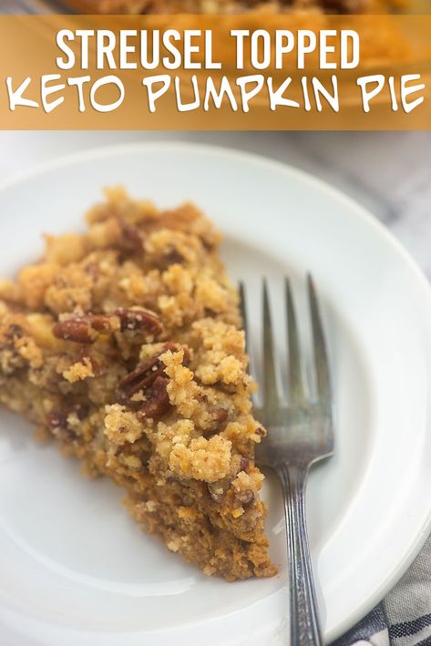 Keto Pumpkin Pie with Streusel Topping Casserole Recipes Broccoli, Pumpkin Pie Streusel, Crockpot Chicken Stew, Buttered Rum Recipe, Low Carb Holiday Desserts, Hot Buttered Rum Recipe, Low Carb Pumpkin Recipes, Keto Casserole Recipes, Recipes Broccoli