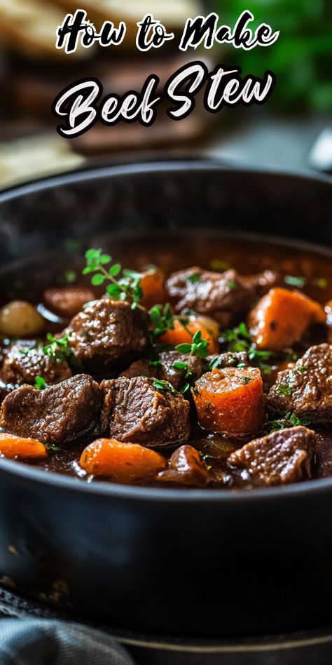 BEEF STEW Rustic Beef Stew, Recipe For Beef Stew, Beef Stew Seasoning Mix, Braised Beef Stew, Rich Beef Stew, Beef Stew Seasoning, Beef Stew Meat Recipes, Beef Stew Ingredients, Easy Beef Stew Recipe