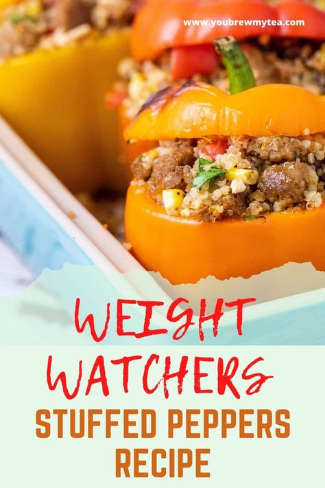 Do you like stuffed peppers but hate how much fat and calories they usually have? Weight Watchers have a recipe for stuffed peppers that tastes great, are easy to make, and they are super healthy too. Let’s take a look at these Weight Watchers stuffed pepper recipes. #ww #weightwatchers #wwrecipes #wwmeals #stuffedpeppers Stuffed Pepper Ideas, Weight Watchers Stuffed Peppers, Recipe For Stuffed Peppers, Pepper Ideas, Stuffed Pepper Recipes, Recipes For Weight Watchers, Weight Watchers Meals Dinner, Weight Watchers Lunches, Stuffed Peppers With Rice