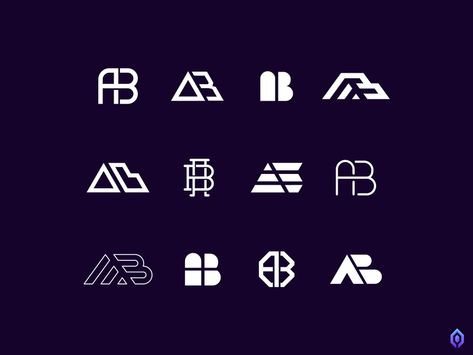 AB Monogram Logo Collection by Qwerty Designs on Dribbble Initials Logo Letters, Monogram Logo Letters, Empire Logo, Secret Handshake, Personal Logo Design, Initials Logo Design, Initial Logo, Minimalist Business Logo, Monogram Logo Design