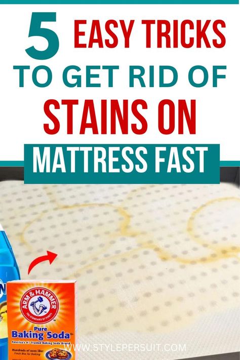 A mattress is an investment in comfort and quality sleep, but accidents happen, and stains can sometimes mar its appearance. Whether it's spills, bodily fluids, or other mishaps, knowing how to effectively remove stains from your mattress can help prolong its lifespan and maintain its cleanliness. Explore several tried-and-tested methods to get stains out of a mattress and keep it fresh and hygienic. Sweat Stains Out Of Mattress, How To Remove Urine Stains From Mattress, Yellow Stains On Mattress, How To Clean Stains Off A Mattress, Removing Stains From Mattress, Pee Stain Out Of Mattress, How To Get Yellow Stains Out Of Mattress, How To Clean Urine From A Mattress, Mattress Cleaning Hacks