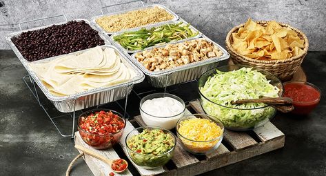 Mexican Food Bar Catering: Fajita, Taco, Nacho, Salad | Moe's Tacobar Party, Taco Bar Party, Party Food Bars, Party Food Bar, Nacho Bar, Brunch Bar, Graduation Party Foods, Food Bar, Taco Party