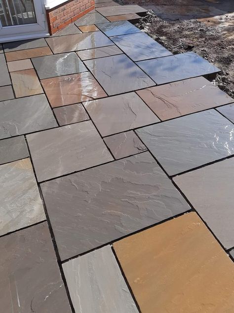 Patio Indian Sandstone, Kandla Grey Sandstone Patio, Indian Sandstone, Grey Sandstone Paving, Sandstone Paving Slabs, Small Pallet, Sandstone Paving, Garden Paving, Paving Slabs