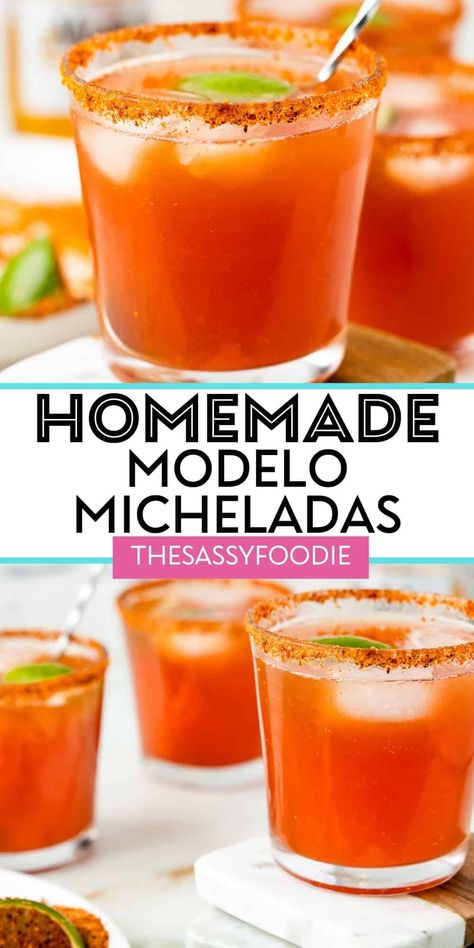 Michelada Mix Recipe, Clamato Recipe, Chelada Recipe, Michelada Mix, Michelada Recipe, Tabasco Hot Sauce, Modelo Beer, Best Summer Cocktails, Chili Lime Seasoning