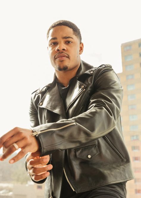 Sterling Shepard Is the God of Saturday Night Style | GQ Sterling Shepard, Mcm Backpack, Chanel Iman, Smart Casual Men, Night Style, Leather Outerwear, New Fathers, Alcoholic Beverages, Sponsored Content