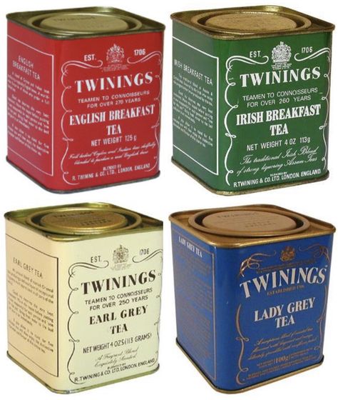 Twinings tin tea caddies. Twinnings Tea, Twinings Tea, Irish Breakfast, Christmas Hamper, Tea Tins, Tea Packaging, Packaging Design Inspiration, Tea Accessories, Tea Time