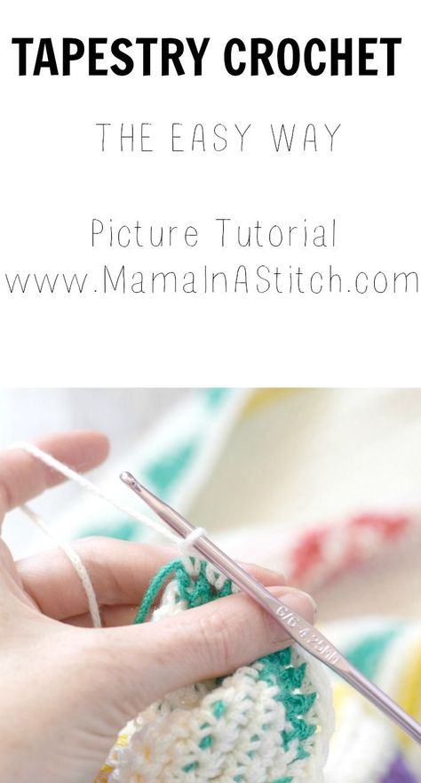 How To Work Tapestry Crochet (The Easy Way) Some easy ways to do color work with tapestry crochet! #free #tutorial #diy Tapestry Crochet For Beginners, Door Arbor, Mama In A Stitch, Mochila Crochet, Crochet Charts, Picture Tutorial, Wash Clothes, Crochet Fun, Tapestry Crochet Patterns