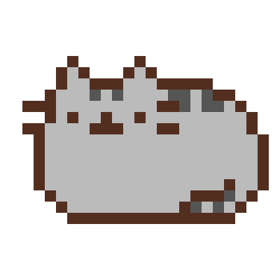 Pusheen Pixel Art, Pixel Kawaii, Pixel Art Maker, Pusheen The Cat, Art Logos, Art Maker, Art Program, Easy Pixel Art, Pixel Drawing