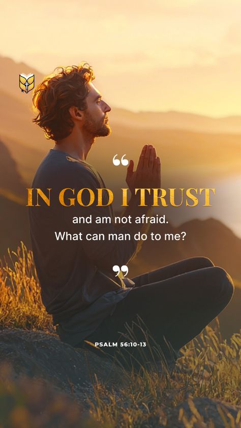 📖 In God I trust and am not afraid. What can man do to me? Psalm 56:10-13 In God I Trust, Psalm 56, Inspirational Bible Quotes, I Trust, Not Afraid, Bible Inspiration, Trust Me, Bible Quotes, Psalms