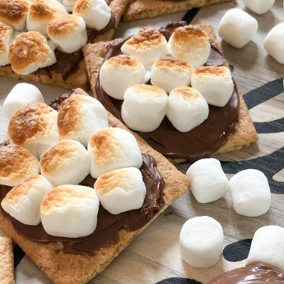 Oven-Baked Nutella S'mores (Two Ways) | The Happy Housie Campfire S'mores, Campfire Marshmallows, Gooey Cookies, Roasting Marshmallows, Homemade Marshmallows, Cookie Inspiration, Inspired Recipes, Toasted Coconut, Oven Baked