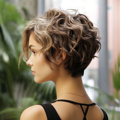 Wavy Pixie Haircut, Short Curly Cuts, Short Curly Bob Hairstyles, Short Wavy Haircuts, Curly Pixie Hairstyles, Curly Pixie Haircuts, Wavy Pixie, Pixie Bob Haircut, Wavy Haircuts