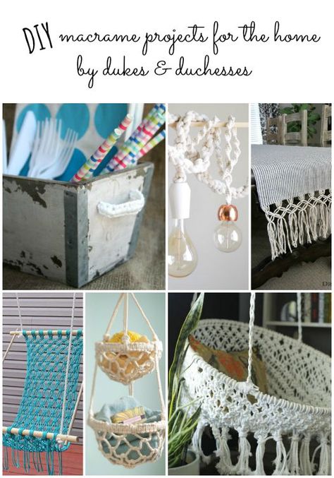 DIY macrame projects for the home Functional Macrame, Diy Macrame Projects, Easy Diy Macrame, Craft Project Ideas, Macrame Home, Macrame Home Decor, Diy And Crafts Sewing, Diy Macrame, Macrame Projects