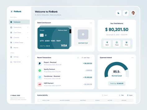 Dashboard Design Template, Web Application Ui, Web App Ui Design, Desain Ux, Dashboard Interface, Light Png, Portal Design, Web Dashboard, Credit Card Design