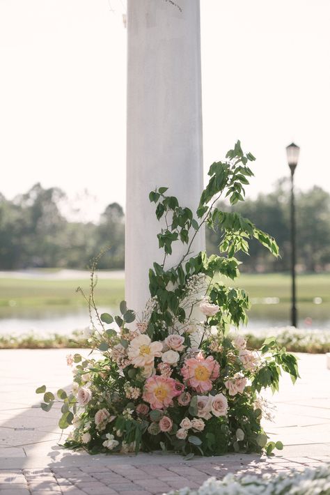 Wedding Columns Decor, Flowers Installation, Marquee Decor, Wotton House, Pathway Decor, Floral Arches, Wedding London, Floral Arch Wedding, Floral Styling