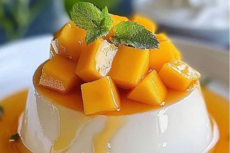 Mango Panacotta, Mango Panna Cotta, Cold Desserts, Tropical Paradise, Taste Buds, Panna Cotta, Dessert Recipes, Paradise, Mango