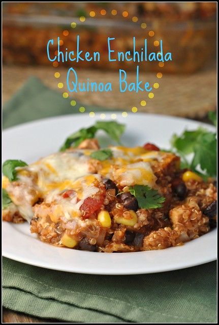 Chicken Enchilada Quinoa, Quinoa Enchilada Bake, Quinoa Bake, Chicken Enchilada, Craft Stuff, Chicken Enchiladas, How To Cook Quinoa, Main Meals, Main Dish Recipes